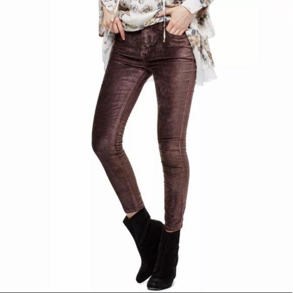 Free People Denim - Free People | Cyndi high rise mulberry pants